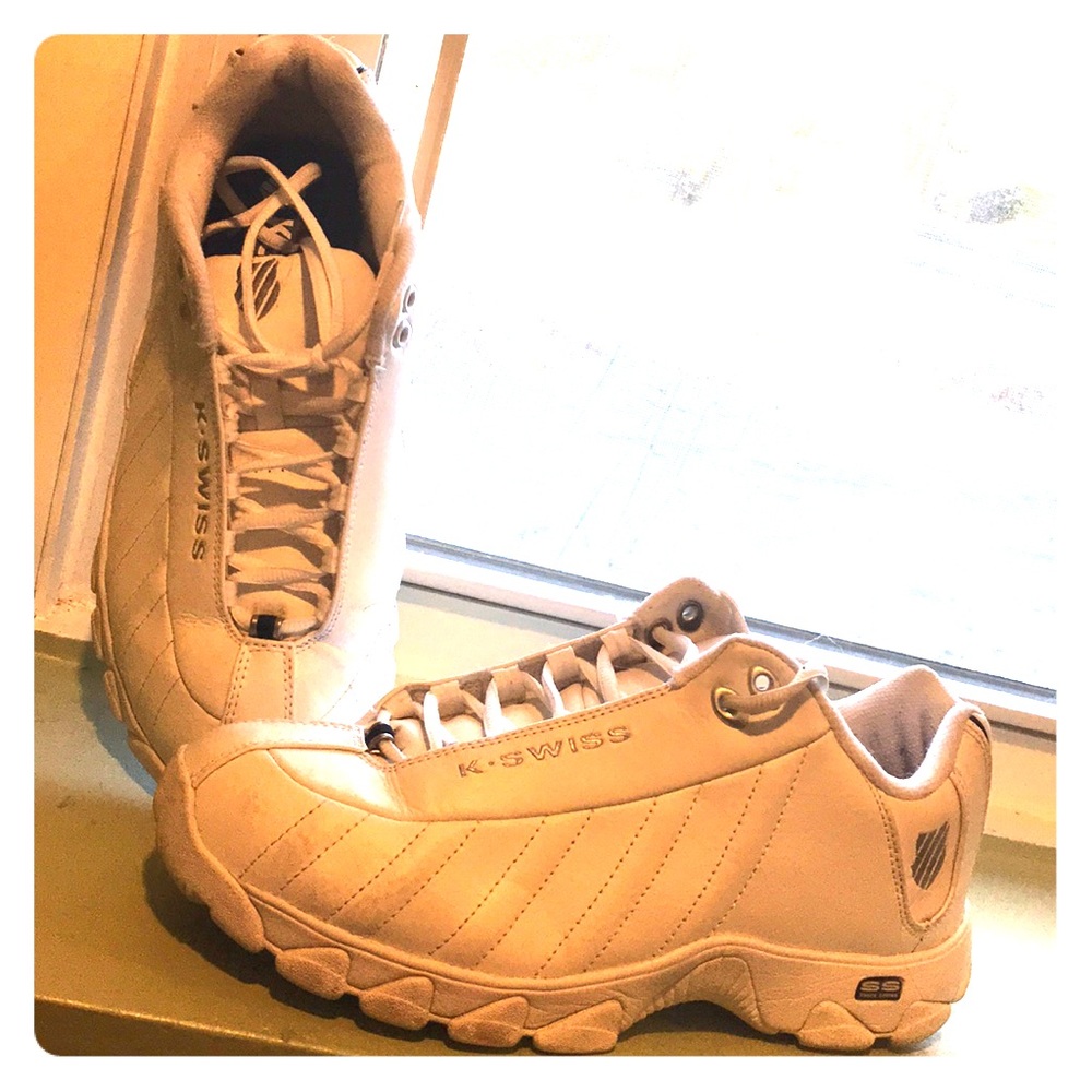 White k•swiss sneakers size 8 mens
